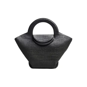 Bottega Veneta Leather Handbag Women's Black