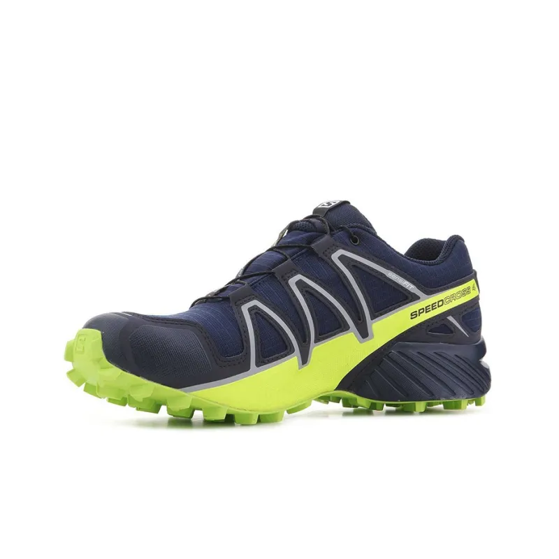 SALOMON Speedcross 4 Hiking / Trekking Shoes Men Low Top Blue/Yellow-2