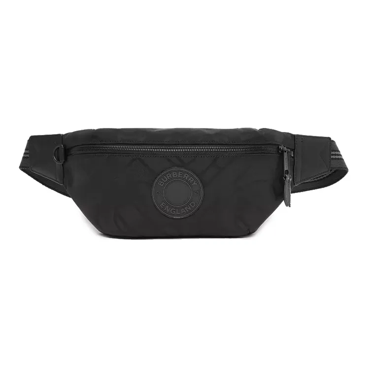 Burberry Monogram Cotton Shoulder Bag, Crossbody Bag, Sling Bag, Fanny Pack Regular Men's Black-0