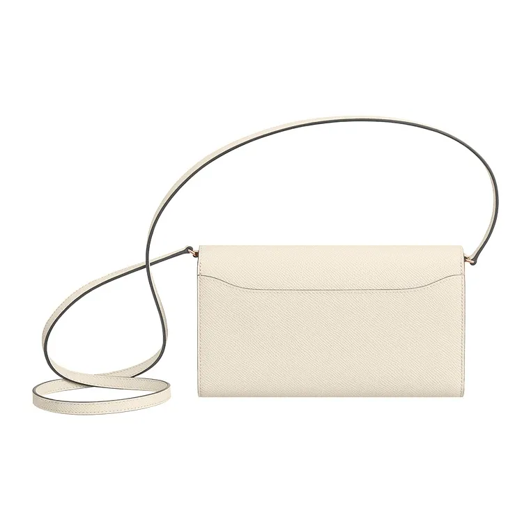 HERMES Constance To Go Epsom Calfskin Wallets Handheld Shoulder Bag Crossbody Bag Women's 10 Craie Milkshake White-1