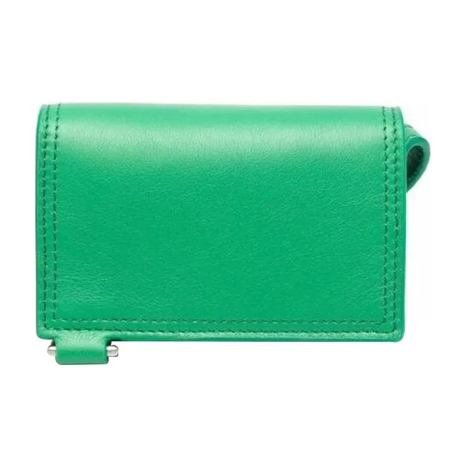 Jacquemus Leather Card Holder With Shoulder Strap Wallet Crossbody Bag Men's Green-1