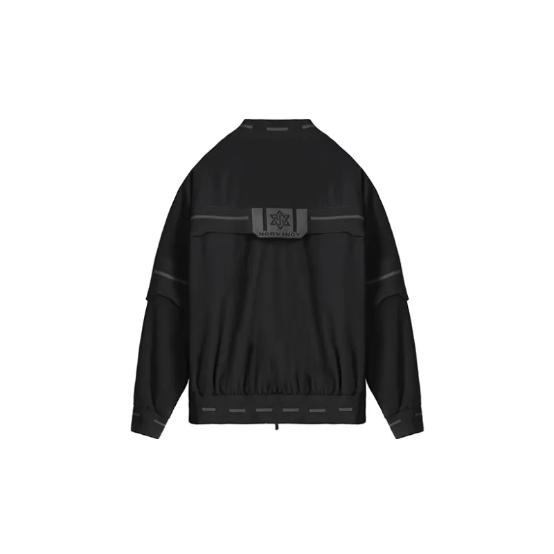 NORVINCY British Urban Techwear Minimalist Style Low Neck Jacket Unisex-4
