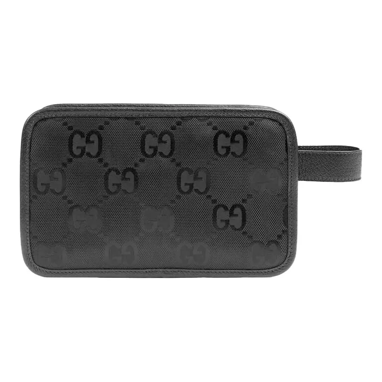 GUCCI Off The Grid Leather Nylon Hybrid Makeup Bags Clutches Unisex Black-5