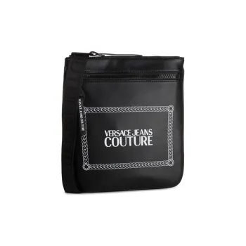 VERSACE JEANS COUTURE Nylon Fabric Crossbody Bag, Shoulder Bag Men's Black