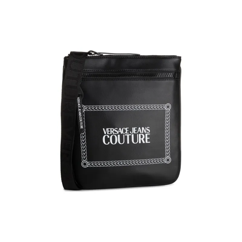 VERSACE JEANS COUTURE Nylon Fabric Crossbody Bag, Shoulder Bag Men's Black-0