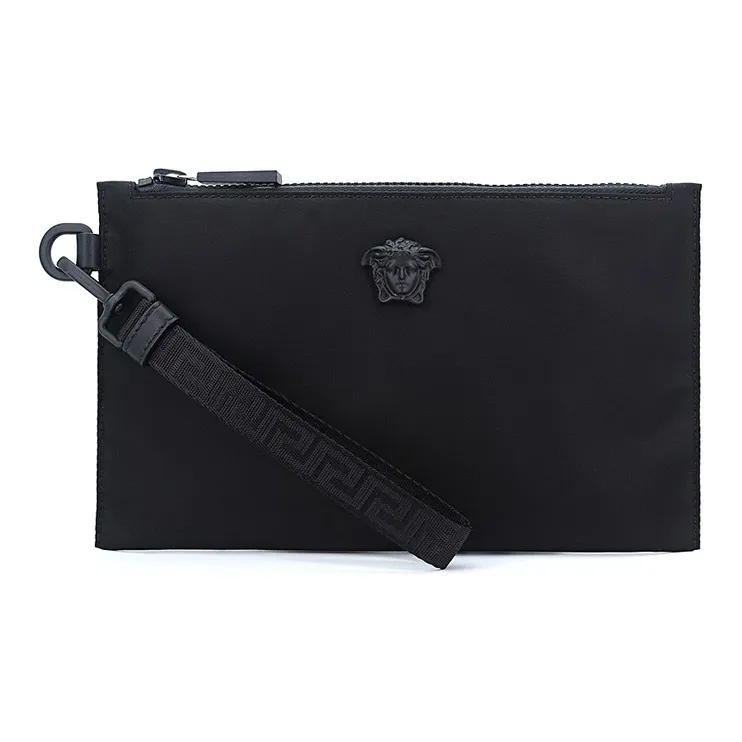 VERSACE Nylon Coin Purse Commute Clutch Regular Men's Black-0