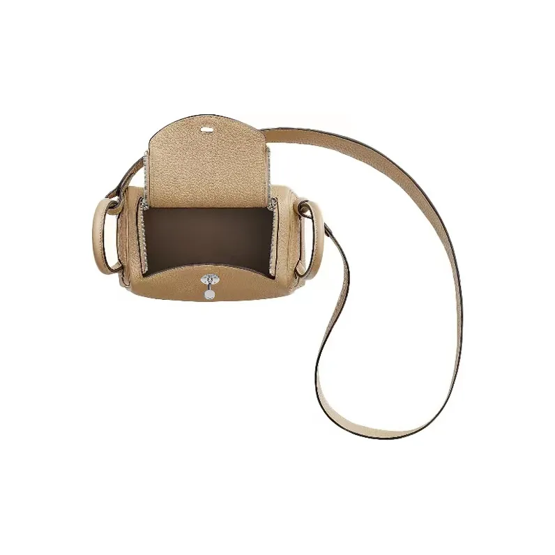 HERMES Lindy Taurillon Clemence Leather Handbag Shoulder Bag Crossbody Bag Mini Women's Trench Coat Beige-2