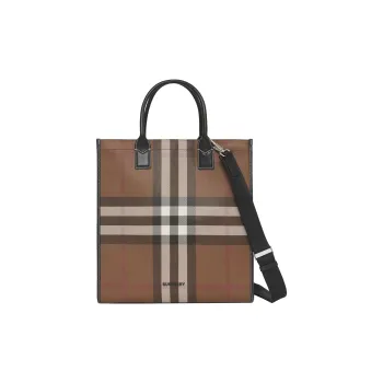 Burberry Leather Tote Bag Shopping Bag Shoulder Bag Crossbody Bag Handbag Men's Brown