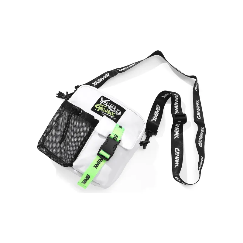 GENANX Polyamide Shoulder Bag, Crossbody Bag Unisex Black-3