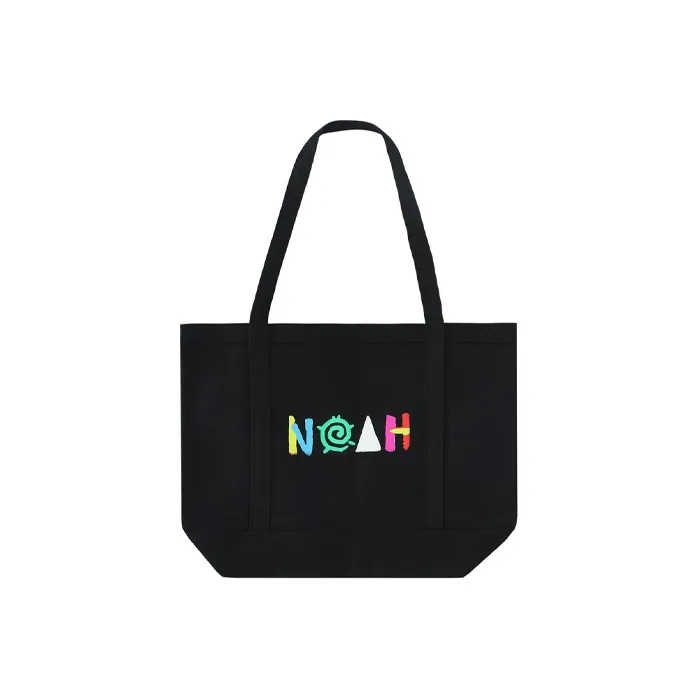 NOAH Canvas Canvas Bag Tote Bag Shopping Bag Handbag Regular Unisex Black-0