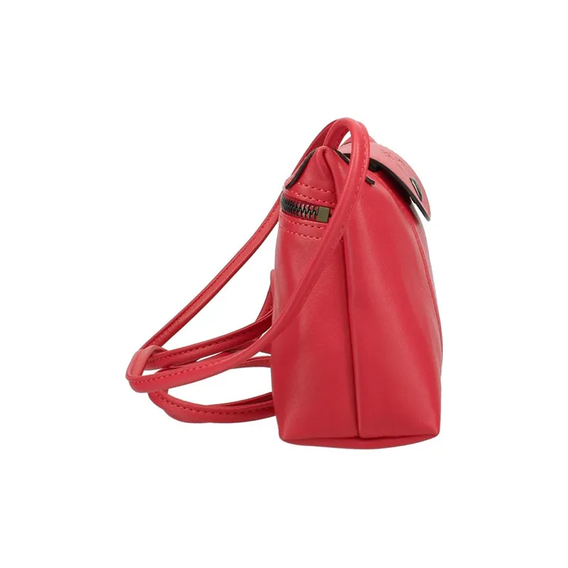 LONGCHAMP Sheepskin Shoulder Bag Women's Red-4