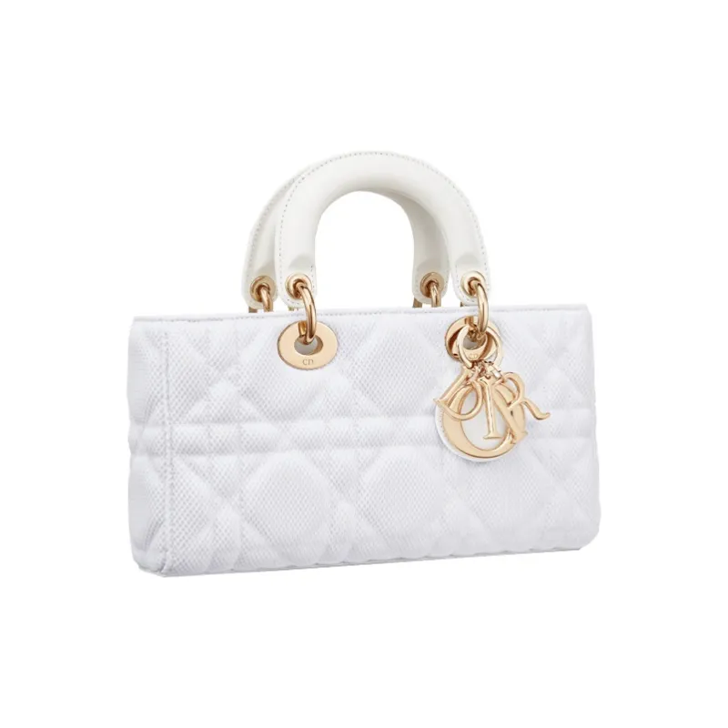 DIOR Lady D-JOY Technical Fabric Handbags Shoulder Bag Crossbody Bag Women's White-2