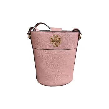 TORY BURCH Britten Leather Bucket Bags Shoulder Bags Women's Pink