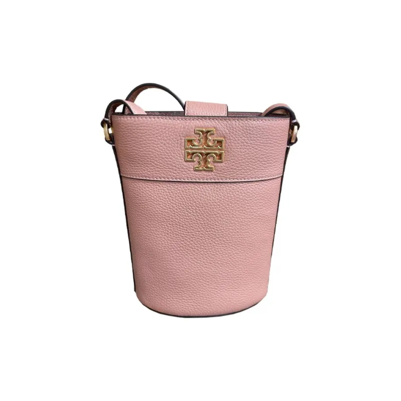 TORY BURCH Britten Leather Bucket Bags Shoulder Bags Women's Pink-0