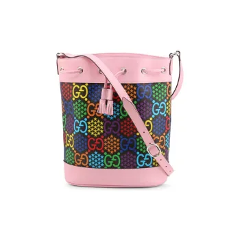GUCCI Canvas With Leather Bucket Bags Shoulder Bag Crossbody Bag Women's Pink/Multicolor/Candy Color