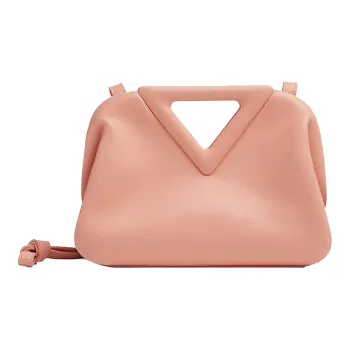 Bottega Veneta Cow Leather Shoulder Bags Handbags Small Size Women's Peach Pink