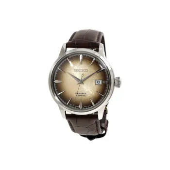 SEIKO Manual Mechanical Movement Leather Watch Bands Watch Unisex Coffee Watch Dial
