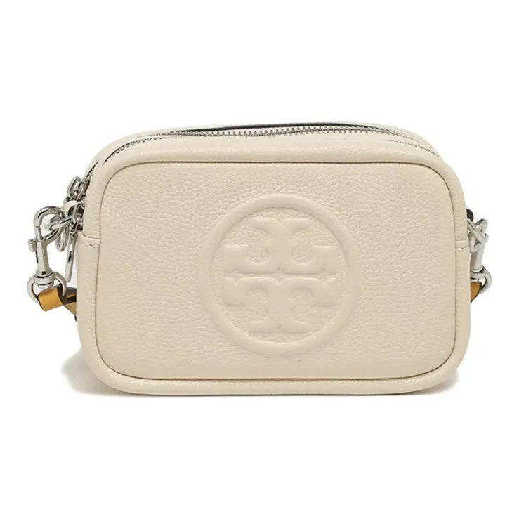 TORY BURCH Perry Leather Small Square Bag Mini Women's Ecru-0