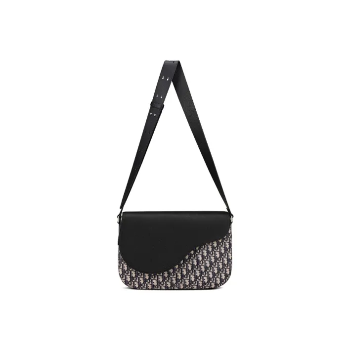 DIOR Saddle Cow Leather Saddle Bag, Shoulder Bag, Crossbody Bag Men's Beige/Black-1