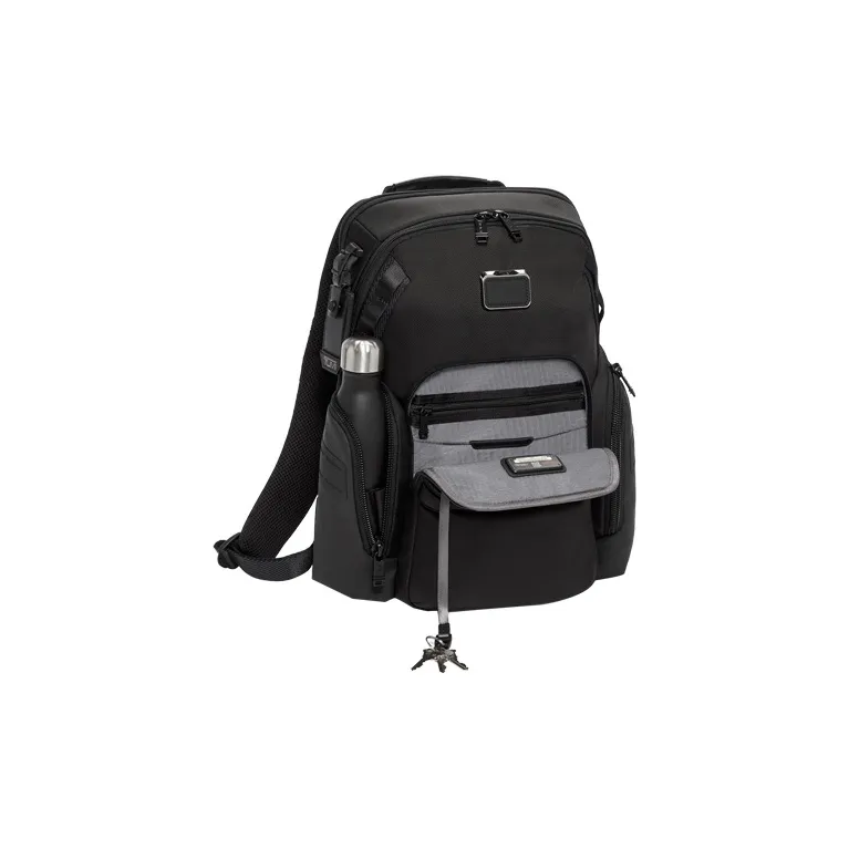 TUMI Alpha Bravo Elastic Nylon Backpack Regular Men's Black-3