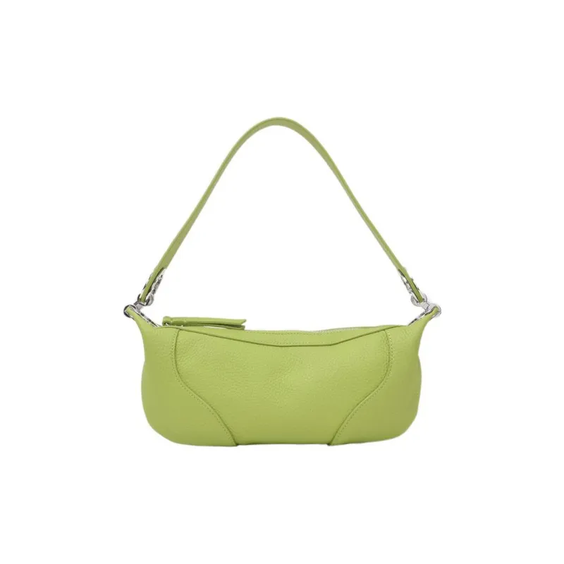 By Far Leather Shoulder Bag Women's Green-0