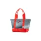 Marine Blue White Stripes/Tomato N060