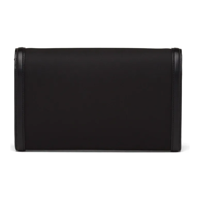 PRADA Nylon Fabric With Saffiano Leather Shoulder Bag, Crossbody Bag Women's Black-5