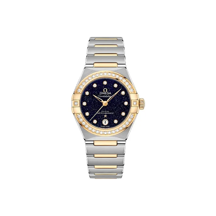 OMEGA Constellation Collection Automatic Mechanical Movement Women's Watch Watch 29mm Blue Dial-0
