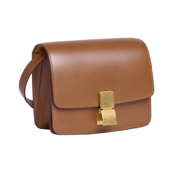 CELINE Classic Bo Cow Leather Tofu Bag Block Crossbody Bag Shoulder Bag Women's Camel-1