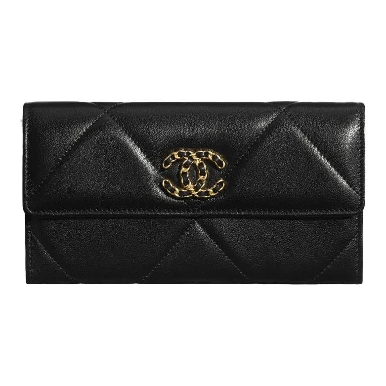 CHANEL 19Bag Sheepskin Shoulder Bag Women's Black-0