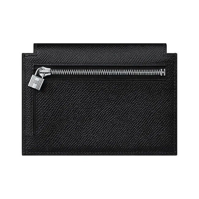 HERMES Kelly Pocket Epsom Leather Wallet Women's Black-1