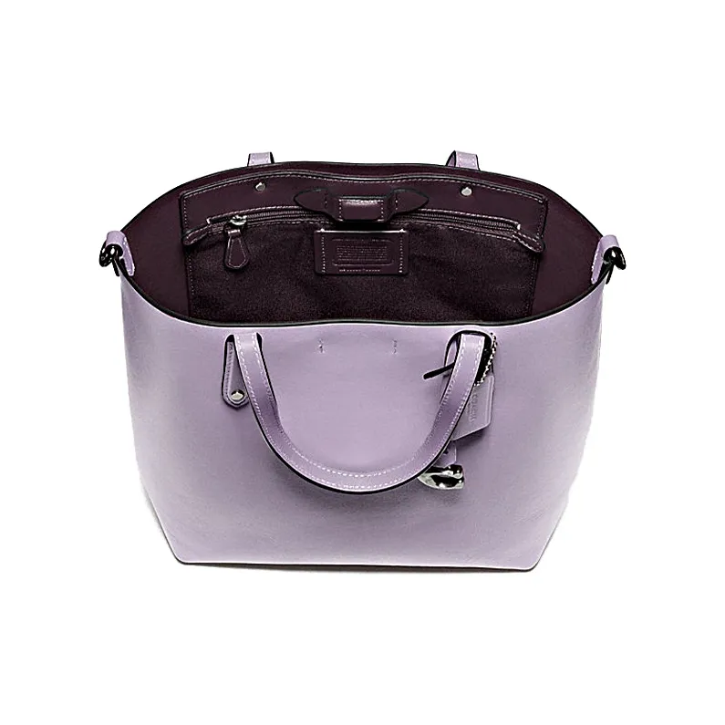 COACH Central Cow Leather Tote Bag Shopping Bag Crossbody Bags Handbags Medium Size Women's Haze Purple Color-3