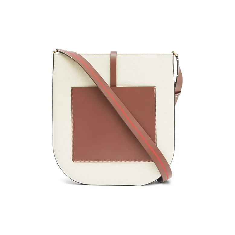Burberry Canvas And Leather Anne Shoulder Bag Women's Natural-3