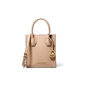 MICHAEL KORS Mercer Leather Trunk Bag Handbag Crossbody Bag Shoulder Bag Mini Women's Cream Pink