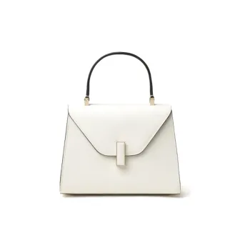 Valextra Iside Leather Handbag, Shoulder Bag, Crossbody Bag Mini Women's Ecru