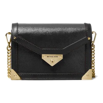 MICHAEL KORS MK Grace Patent Leather Crossbody Bag Shoulder Bag Women's Black