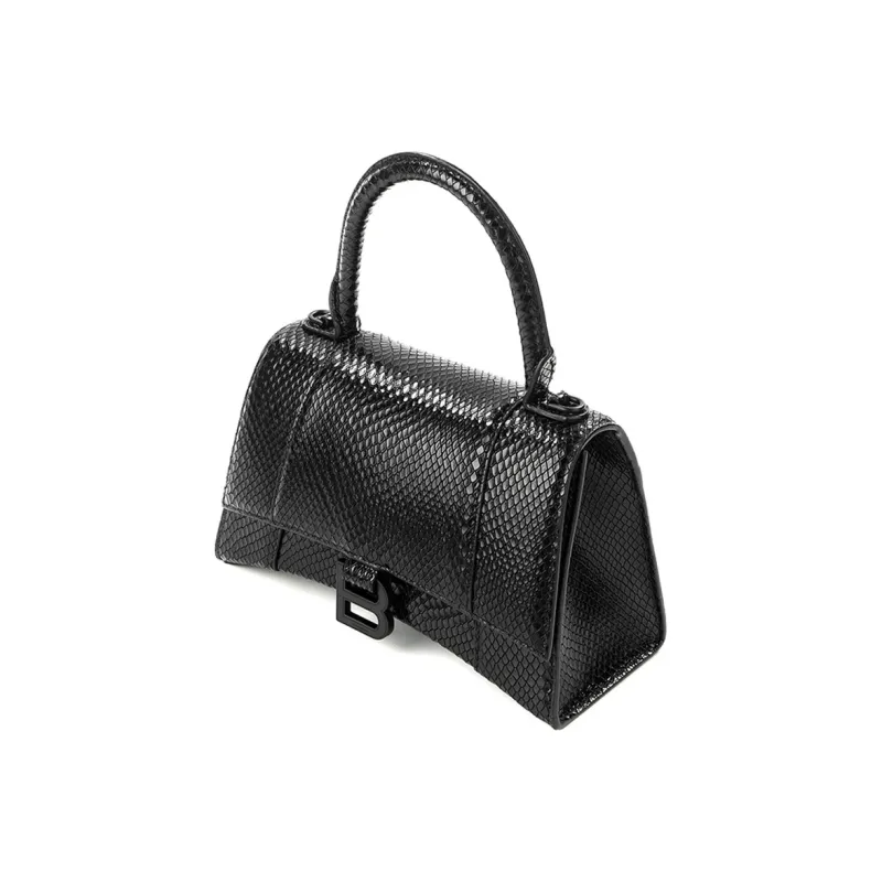 Balenciaga Hourglass Cow Leather Hourglass Bag, Crossbody, One Shoulder, Handbag Trumpets Women's Black-1