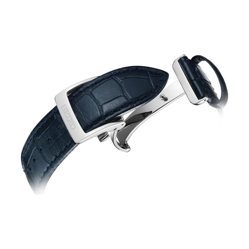 SEIKO Mechanical Movement Genuine Leather Strap Watch 33mm Unisex Black Dial SSA405J1+SSA785J1-1