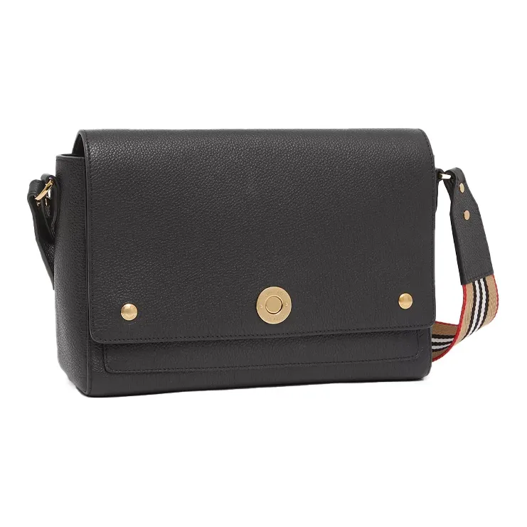 Burberry Note Calfskin Messenger Bag Shoulder Bag Crossbody Bag Regular Women's Black-2