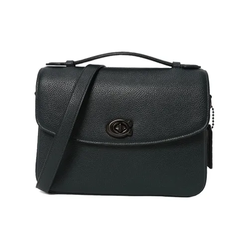 COACH Cassie Litchi Grain Leather Messenger Bag Portable Crossbody Bag Shoulder Bag Medium Size Women's Jasper