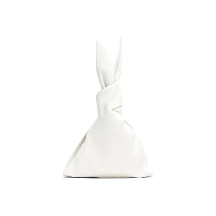 Bottega Veneta Calfskin Clutch Handbag Mini Women's White-1