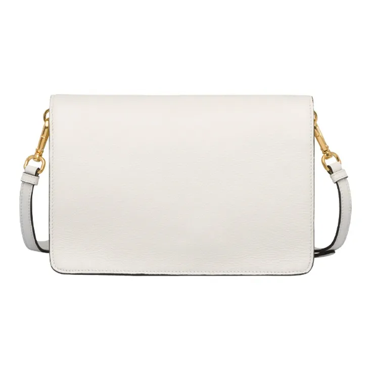 PRADA Cahier Leather Messenger Bag Shoulder Bag Crossbody Bag Women's White-2