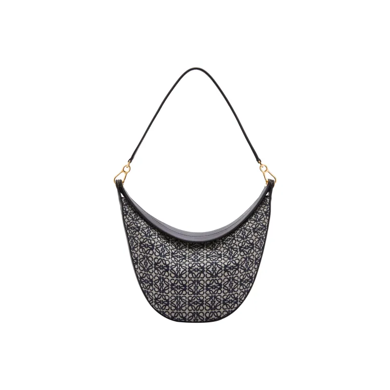LOEWE Luna Shoulder Bag Anagram Jacquard Navy/Black-0