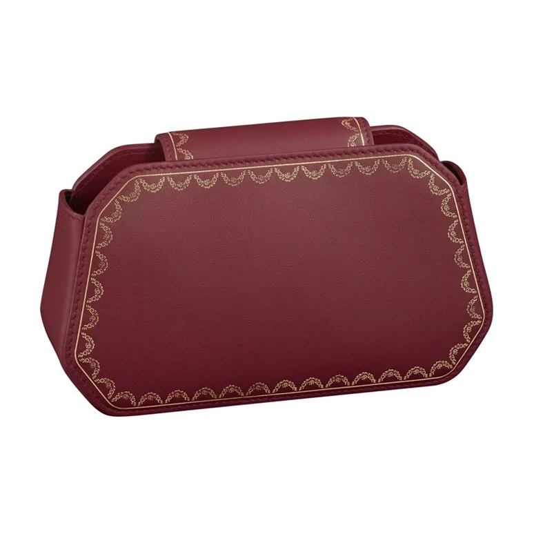 CARTIER GUIRLANDE Calfskin Handbag Shoulder Bag Crossbody Bag Extra Mini Women's Burgundy-1