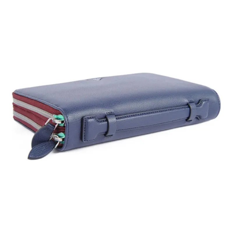 EMPORIO ARMANI Calfskin Wallet Unisex Blue-3