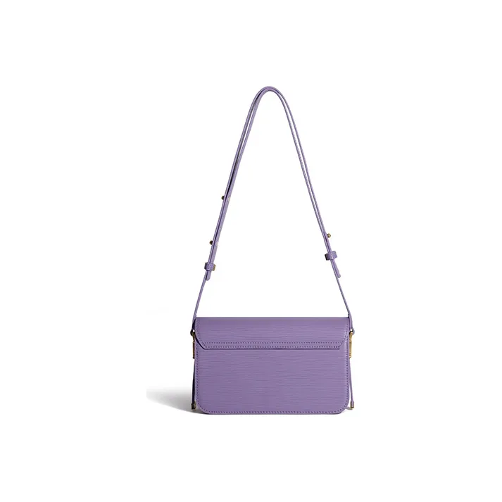 Miss Kung Calfskin Shoulder Bag Trumpets Women's Purple-4