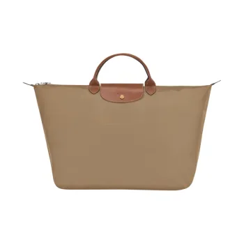 LONGCHAMP Le Pliage Polyamide Canvas Dumpling Bag Travel Bag Large Size Unisex Sand Gray