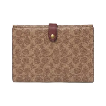 COACH Tech Case Artificial Leather Clutch Small Size Women's Khaki