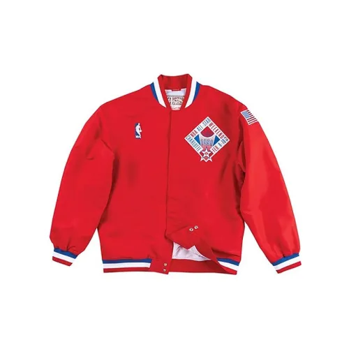 Mitchell Ness Jackets Unisex Red