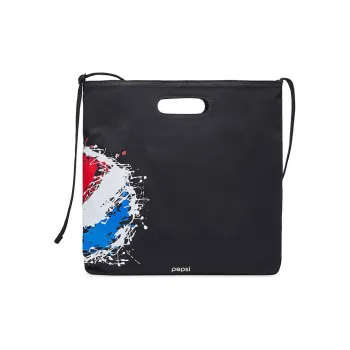 Pepsi Canvas Crossbody Bag Shopping Bag Canvas Bag Handbag Unisex Black
